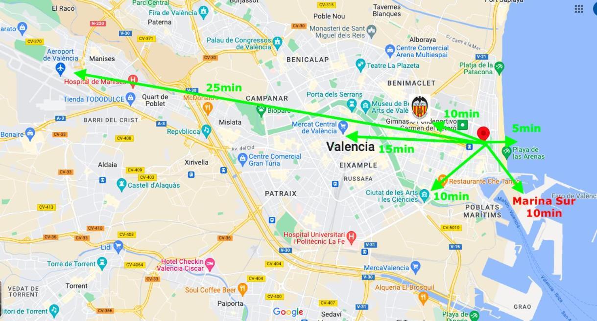 Best Valencia Beach Rooms-Shared Flat Εξωτερικό φωτογραφία